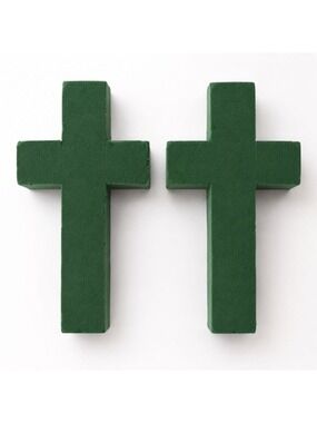 Set of 2 Floral Foam Crosses 12 Inch Wet Floral Cross Base Cemetery Memorial DIY